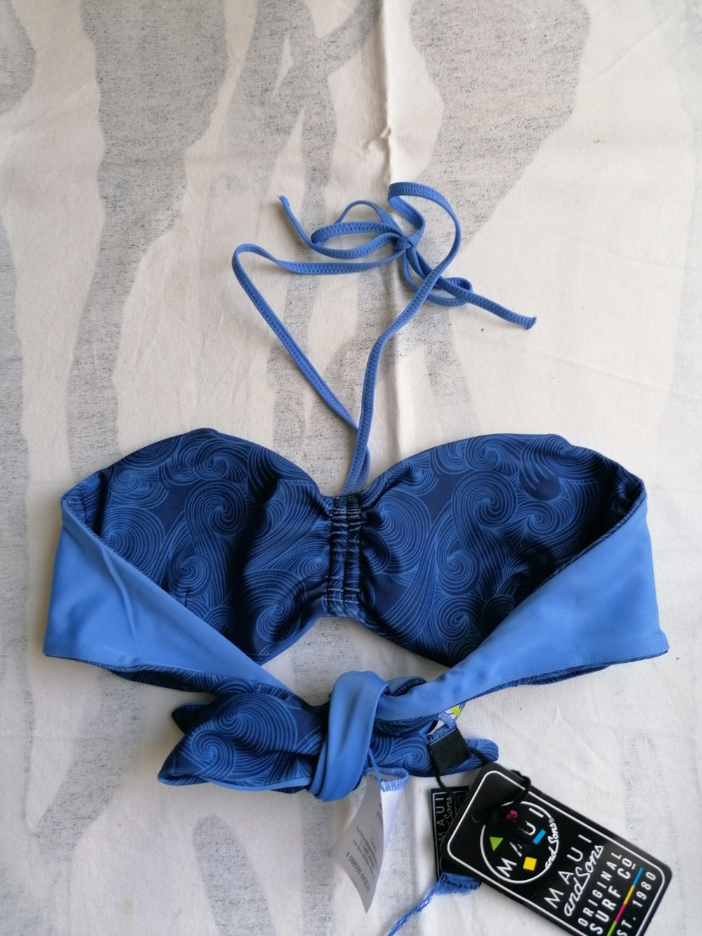 Bandeau Neckholder Wendebikini gemustert