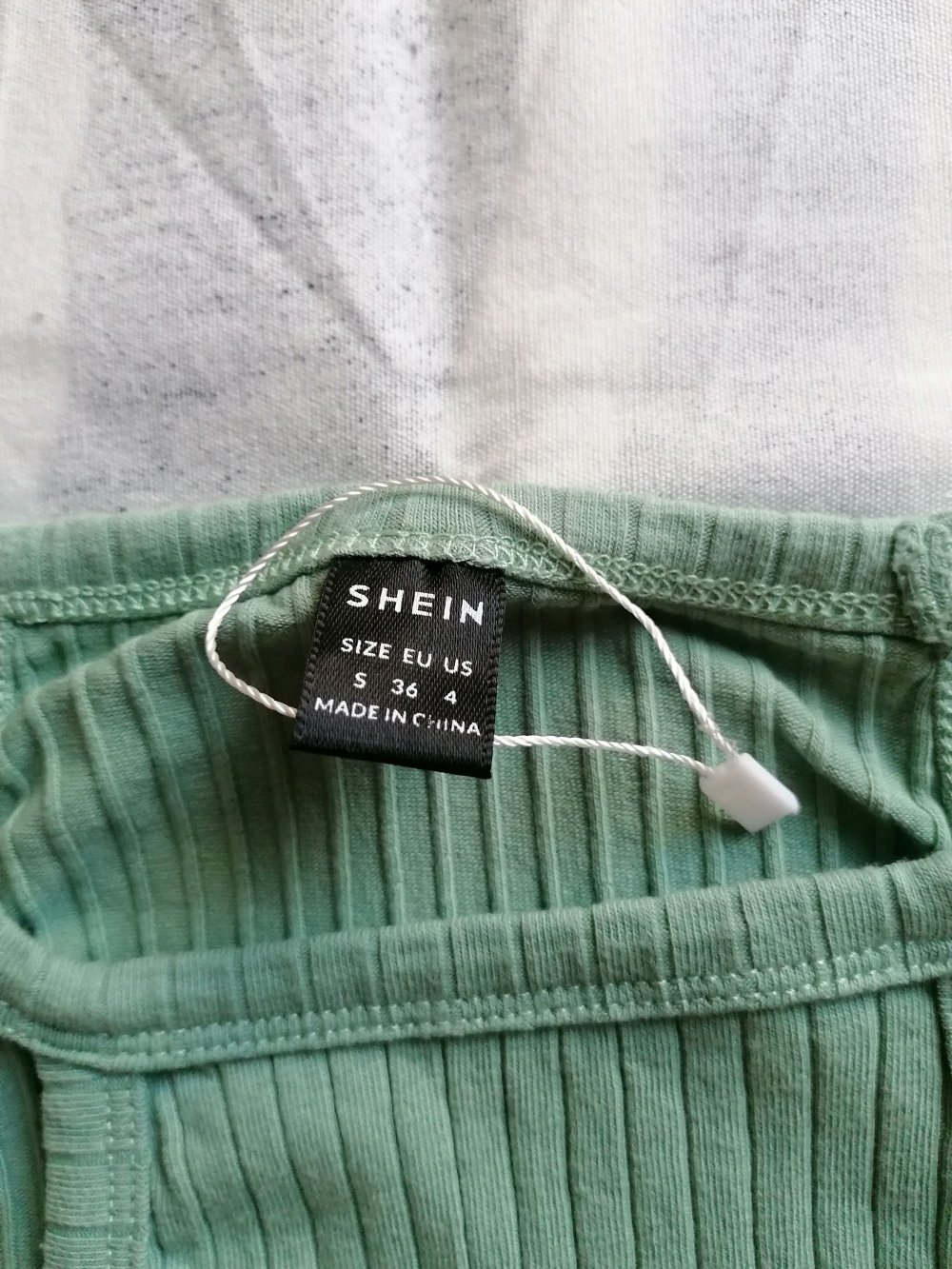 Basic Shirtbody Jerseybody mit Rippenstruktur gerippt mintgrün türkisgrün