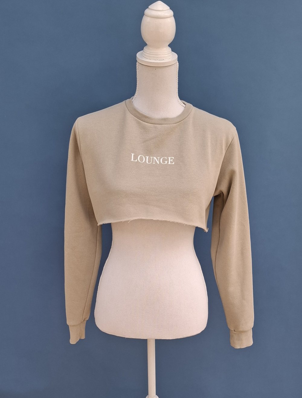 Pullover bauchfrei beige Gr. S