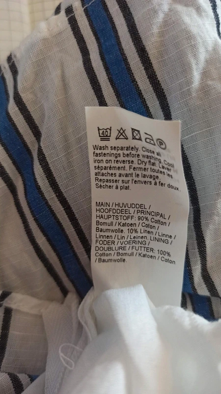 Kleid. Leinen Baumwollkleid