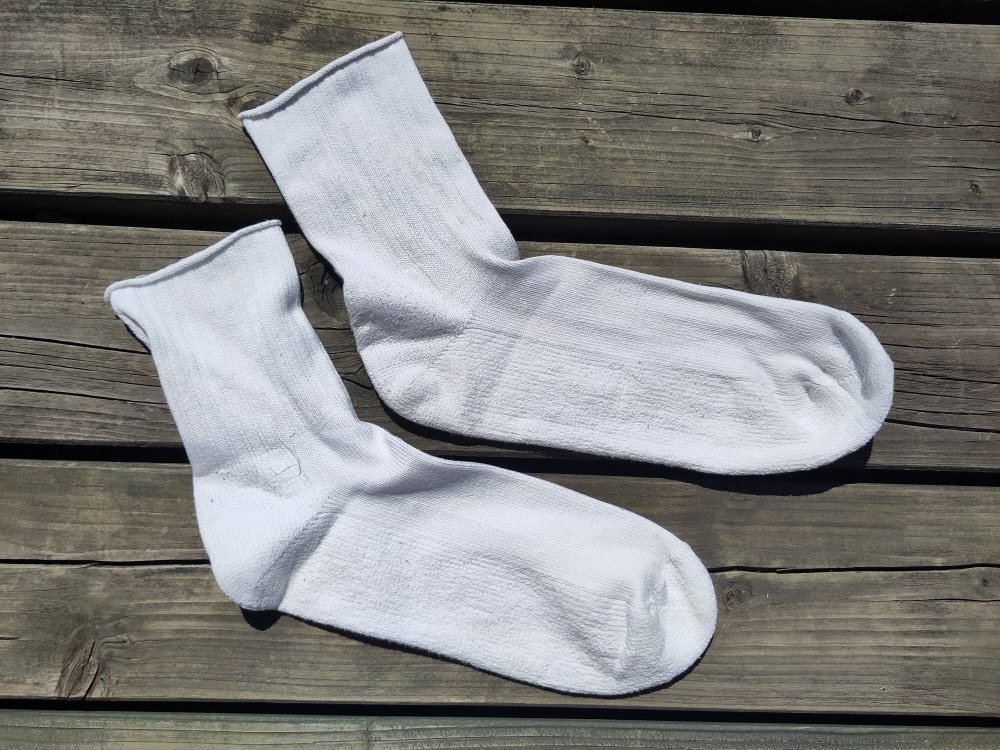 Weiße Socken, Gr. 44