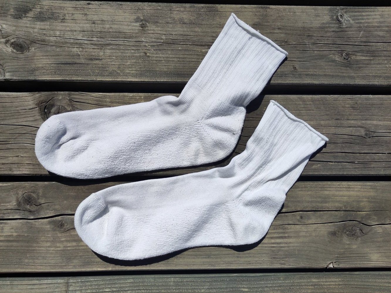 Weiße Socken, Gr. 44