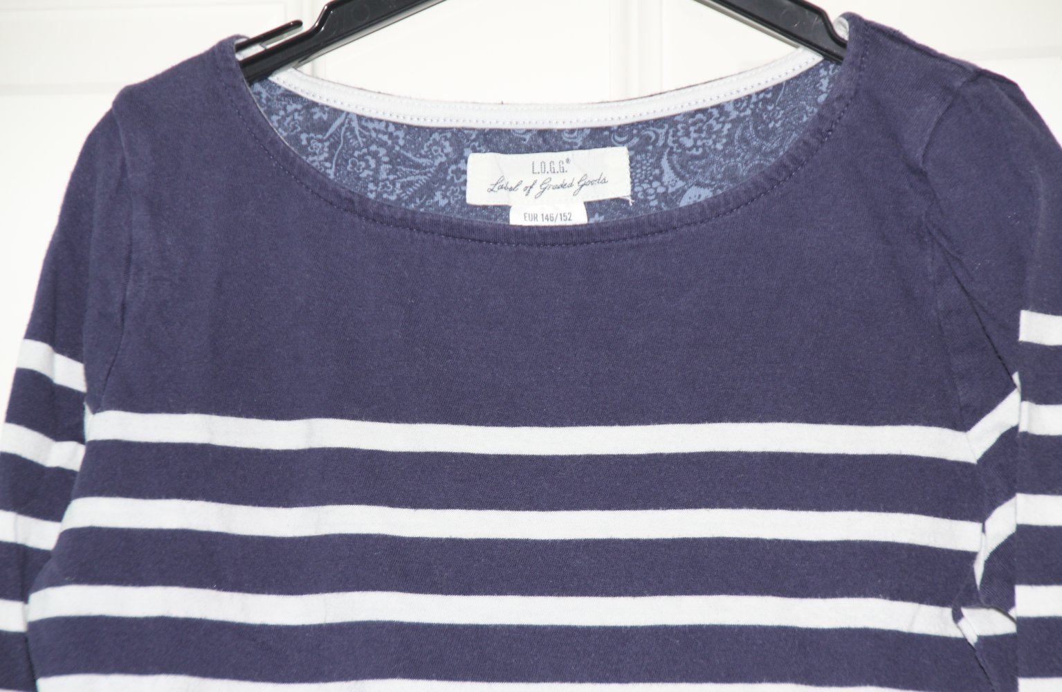 H&M Logg LA Shirt 146 152 Mädchen Longsleeve blau weiß w Neu