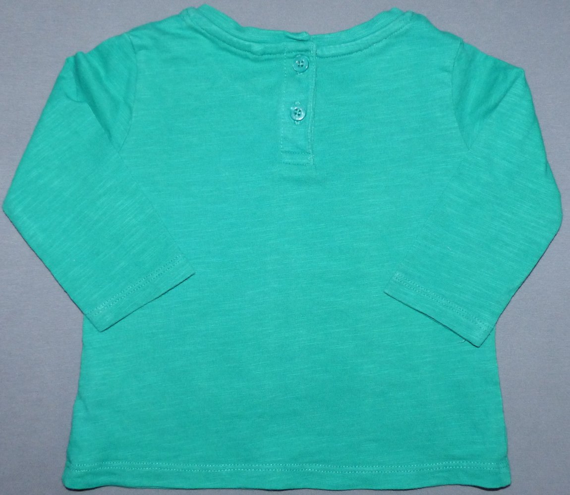 Next Longsleeve 62 68 74 3-6 M LA Shirt grün Pinsel w Neu
