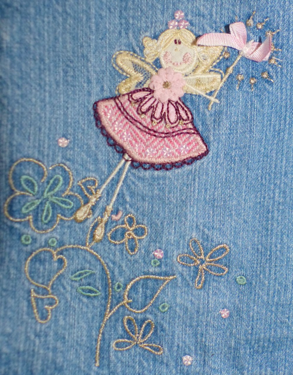 NEXT Jeans Kleid 92 98 2 - 3 J blau rosa Mode UK England w Neu