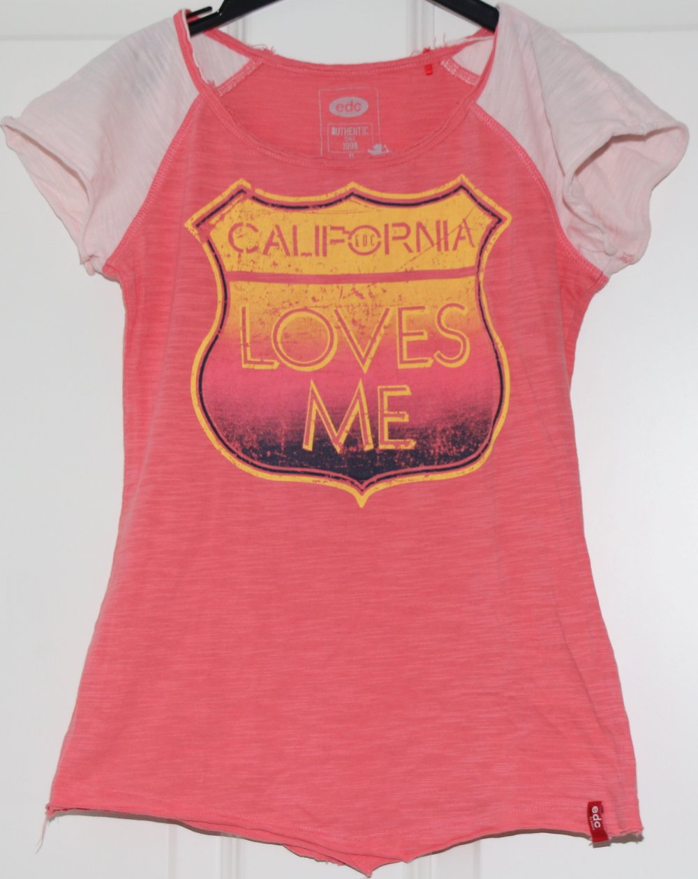 edc by Esprit T - Shirt XS 128 134 Mädchen Longsleeve Retro w Neu