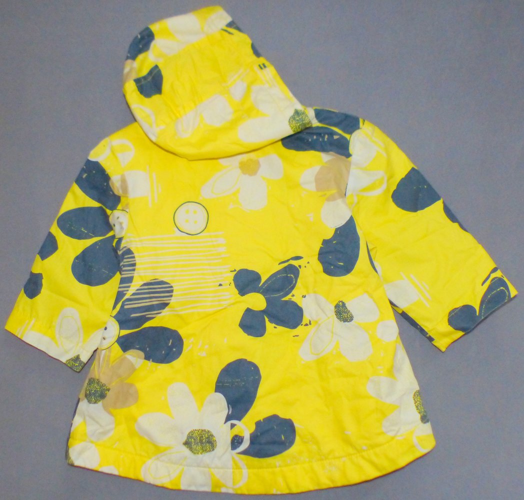 NEXT Übergangsjacke Mantel 68 74 6-9 M Jacke Blumen gelb w Neu