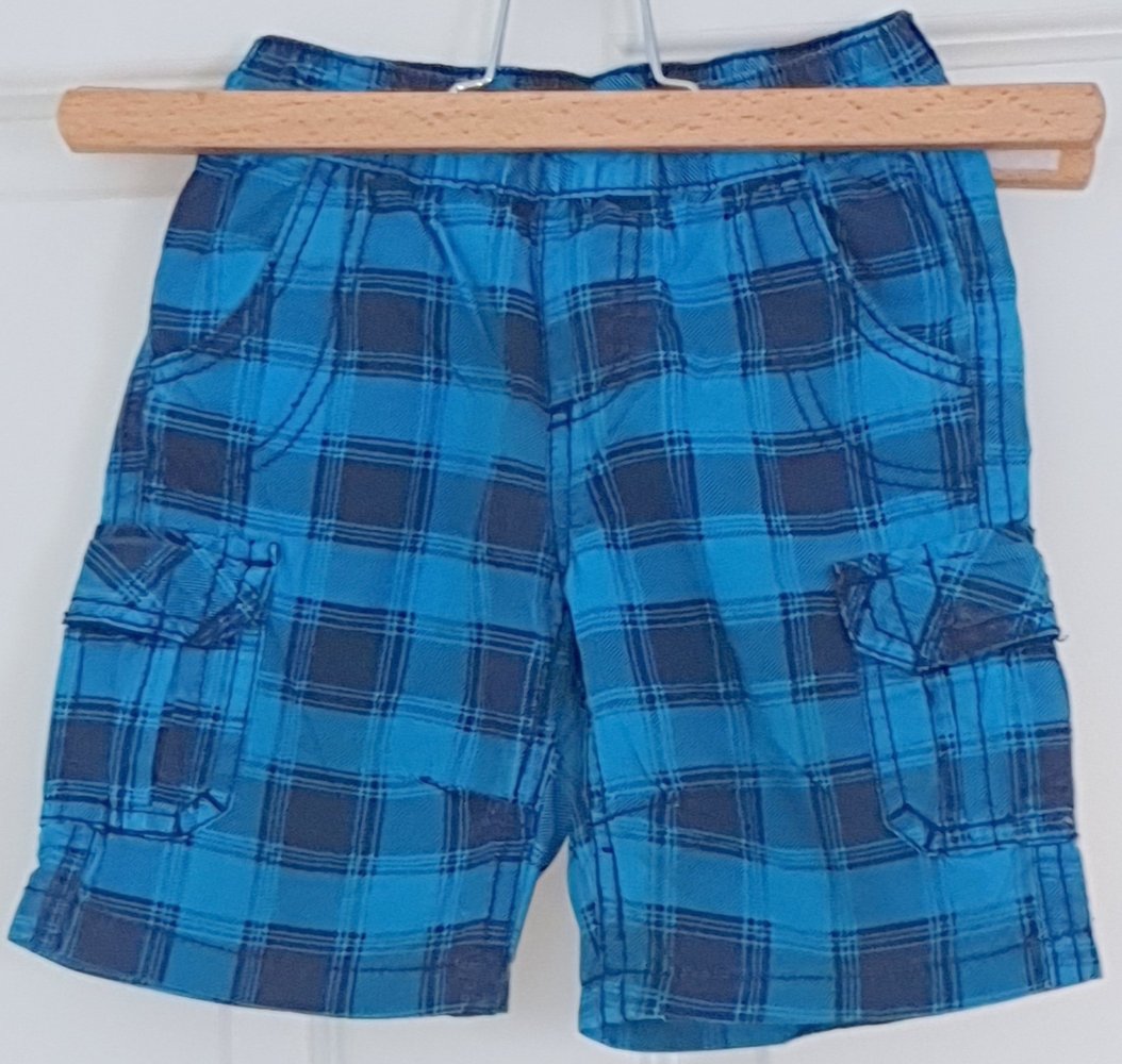 Topolino Short 98 104 Sommer Hose Shorts blau kariert kurz w Neu