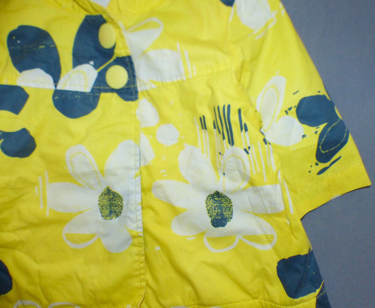 NEXT Übergangsjacke Mantel 68 74 6-9 M Jacke Blumen gelb w Neu