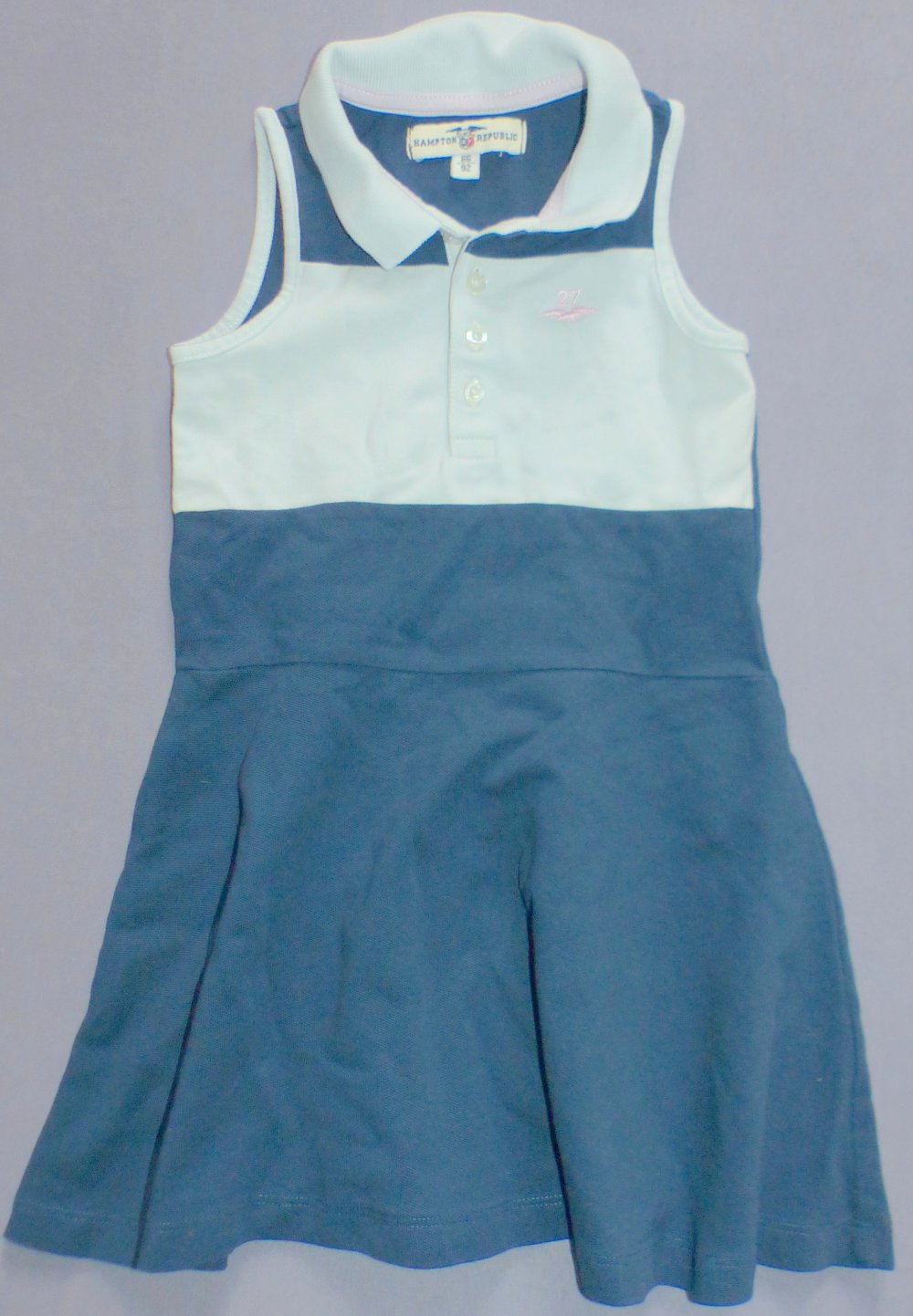 Hampton Republic Polo Kleid 80 86 92 Sommer traumhaft blau weiß w Neu