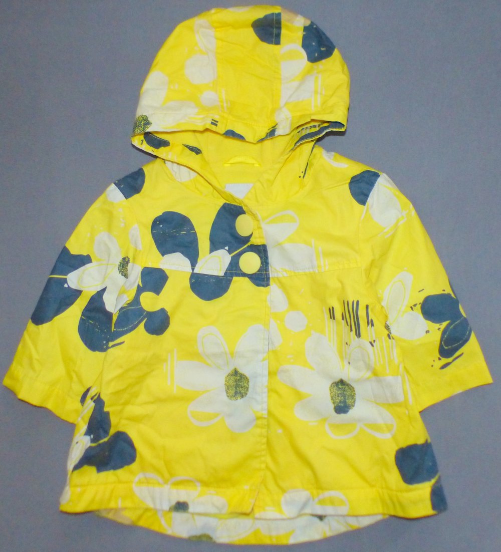 NEXT Übergangsjacke Mantel 68 74 6-9 M Jacke Blumen gelb w Neu