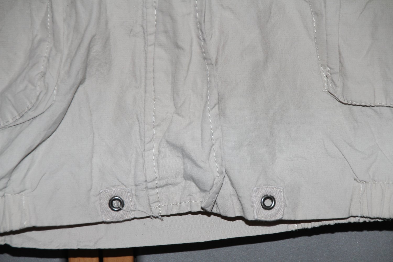 Yigga leichte Jacke Mantel 128 134 Kapuze Jäckchen beige grau w Neu