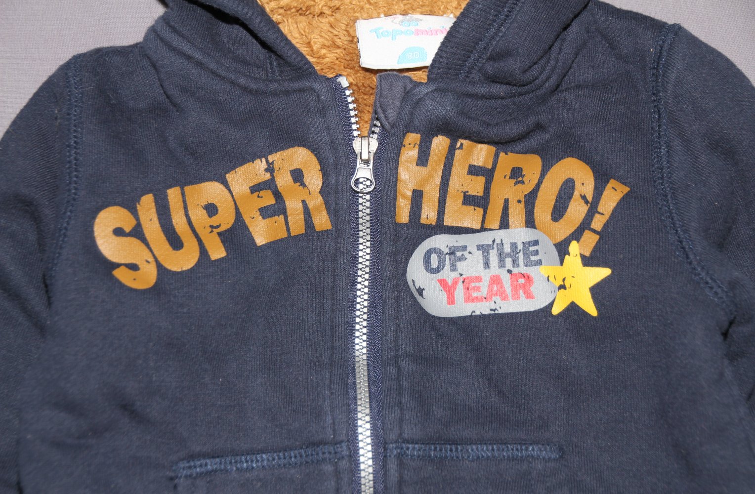 Topomini Kapuzen Jäckchen 74 80 Jacke Junge warm blau w Neu