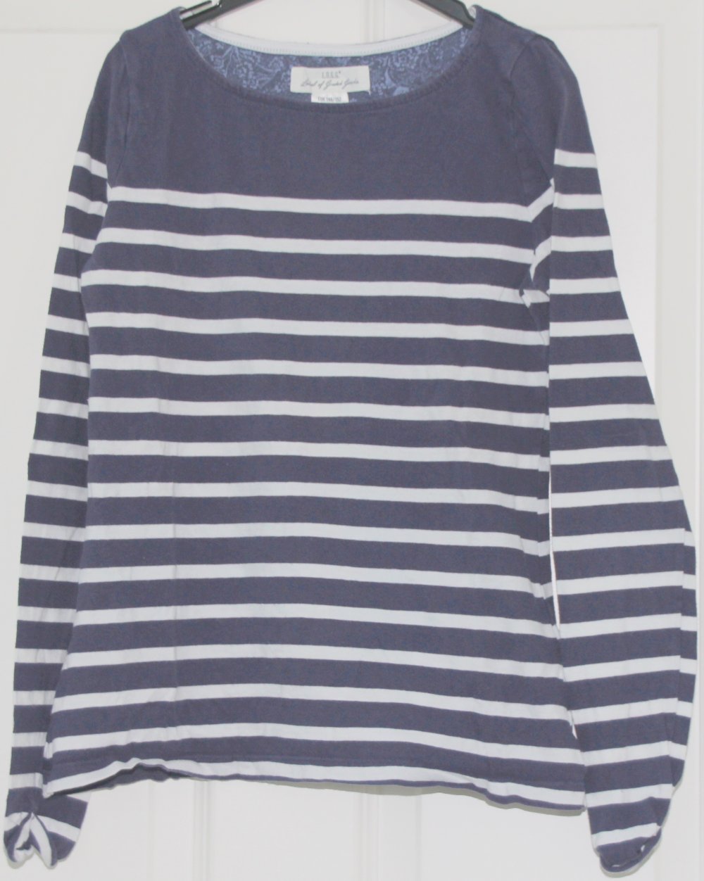 H&M Logg LA Shirt 146 152 Mädchen Longsleeve blau weiß w Neu