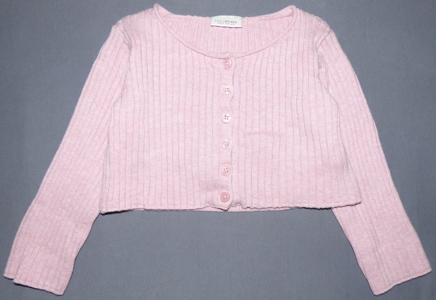 Next Bolero Strickjacke 74 80 9 12 M rosa England UK w Neu