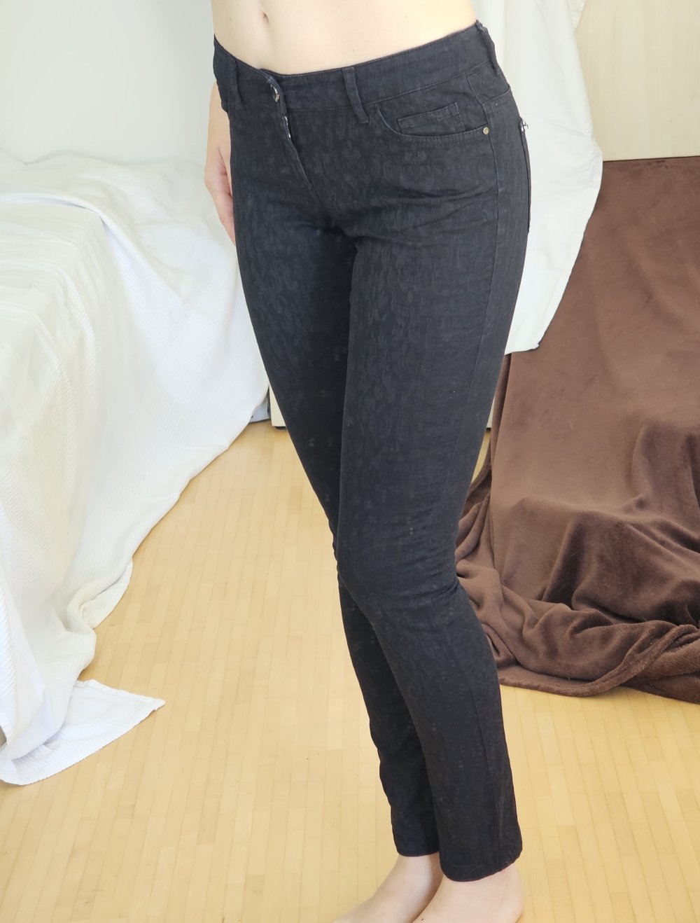 Jeans Motivi 34 XS schwarz Hose Röhrenjeans Röhrenhose