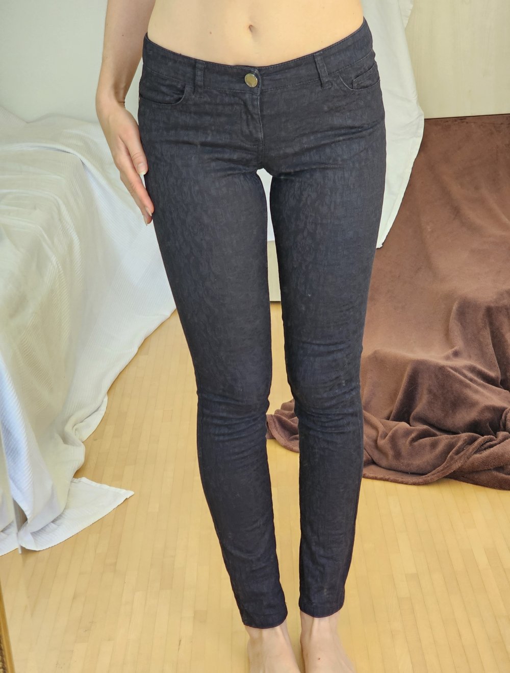 Jeans Motivi 34 XS schwarz Hose Röhrenjeans Röhrenhose