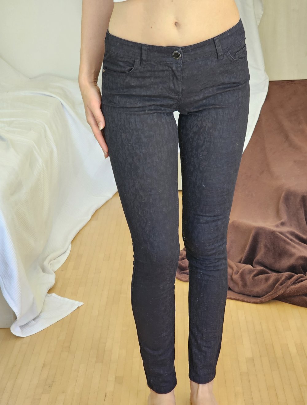 Jeans Motivi 34 XS schwarz Hose Röhrenjeans Röhrenhose