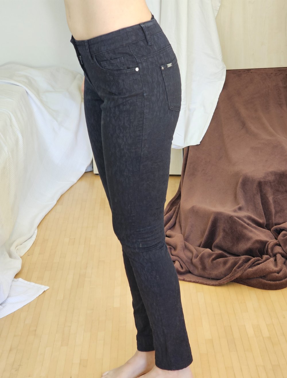 Jeans Motivi 34 XS schwarz Hose Röhrenjeans Röhrenhose