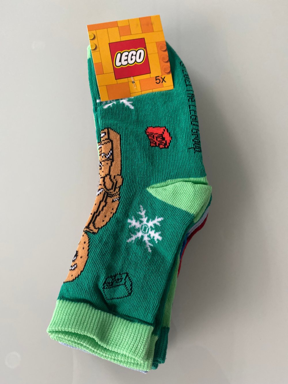 Kinder Lego Socken 5-Stück 5-Paar Weihnachten Bunt Nikolaus Gr. 24-26 neu mit Etikett. Marke: Lego