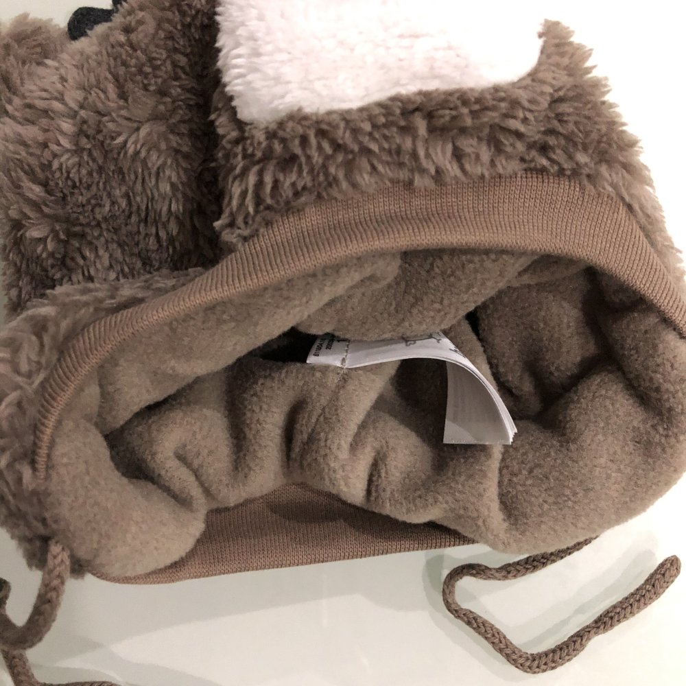 Baby Kinder Mädchen Jungen Mütze Weihnachten Weihnachtsmütze im Rudolph-Design setzt auf wärmende Ohrenklappen und ein appliziertes Geweih Gefüttert Rentier Winter Gr. 62