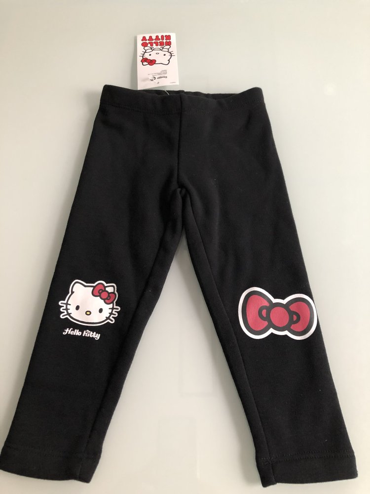 Mädchen Baby Babygirl Leggings Hose Hello Kitty Saurio Gefüttert Schwarz Weiß Rot Gr. 92, Marke: Saurio NEU
