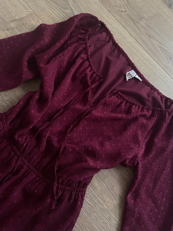 Weinrotes Kleid | H&M