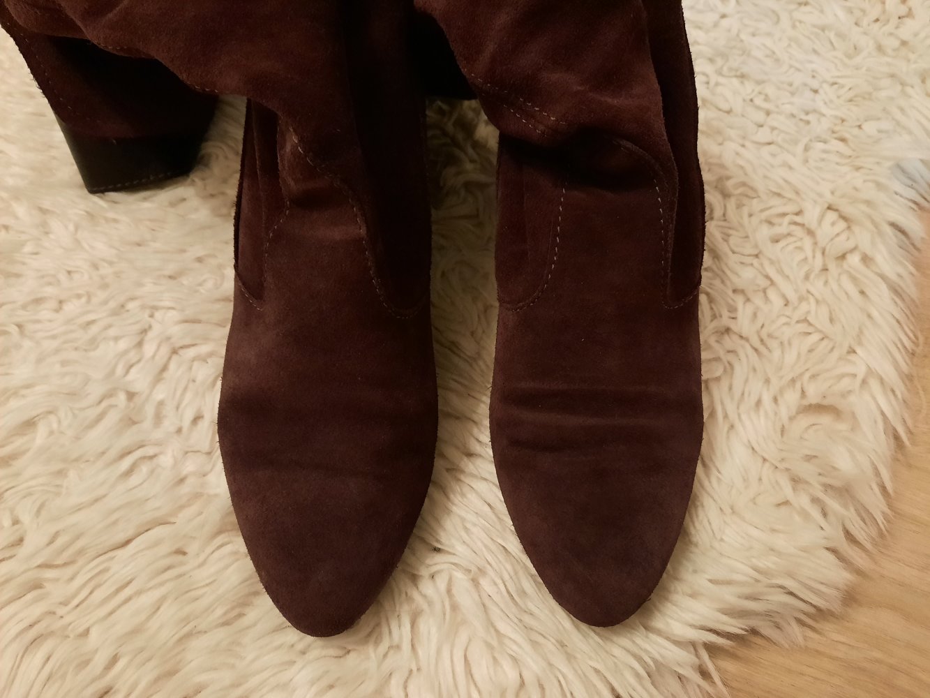 neuwertig Mexx Damen Stiefel Wildleder weich Boots lila Gr 36
