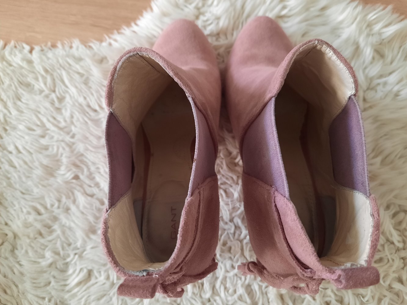 Wie neu GANT Absatz Stiefeletten Chelsea Boots Wildleder Damen Stiefel weich Boots rosé flieder Gr 38 