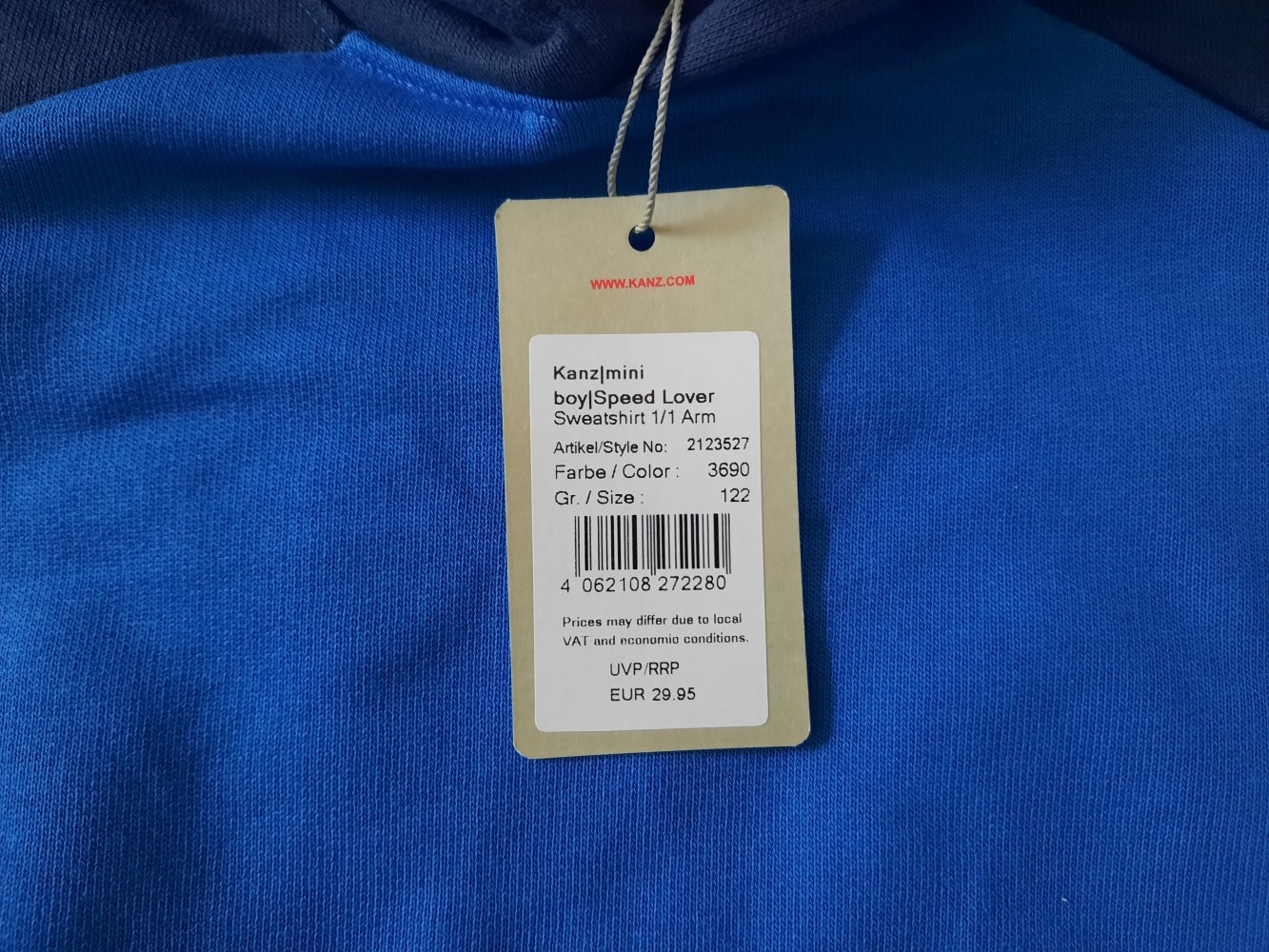 NEU mit Etikett Kanz Hoodie Kapuzenpullover Sweater Gr 122