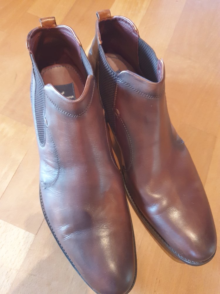 Stiefeletten braunes Leder von Daniel Hechter, makellos, nur 1 x getragen