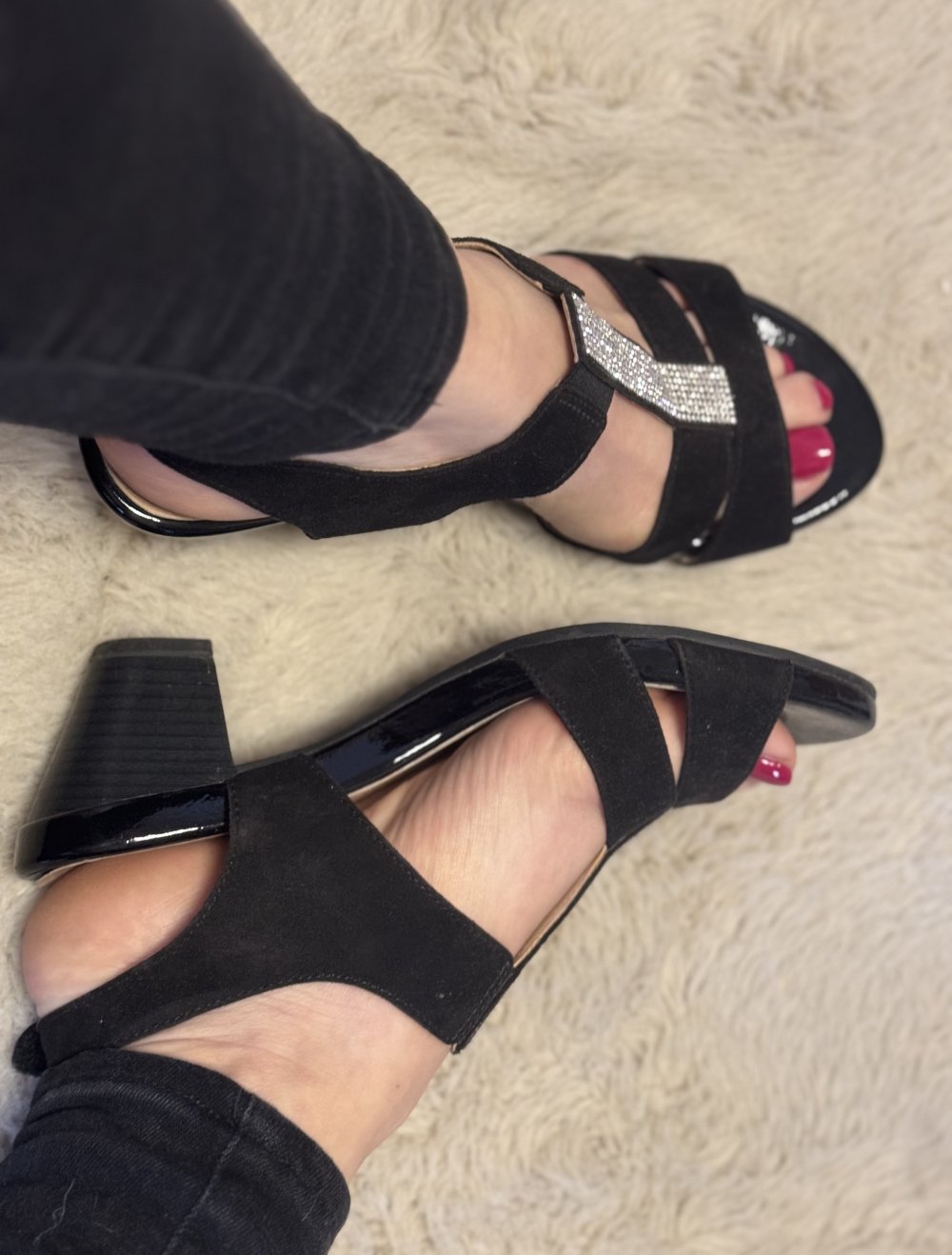 schwarze Sandalen Caprice 37