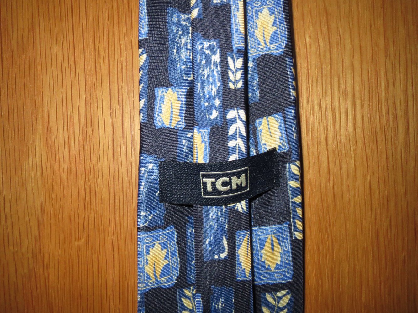 Krawatte, blau mit Muster, TCM