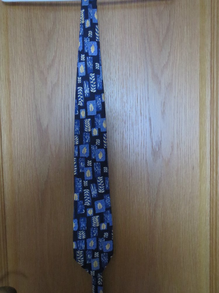 Krawatte, blau mit Muster, TCM