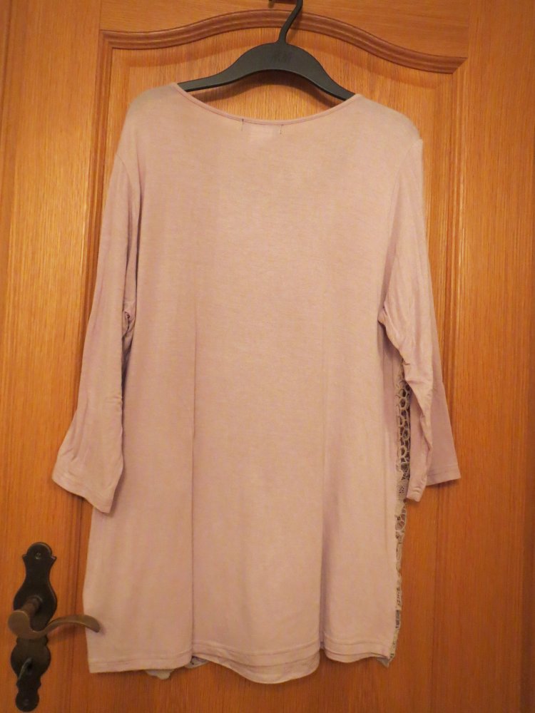 Bluse, Tunika, Gr.42/M, altrosa, 3/4 Ärmel