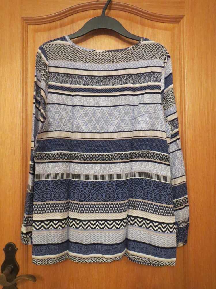 Bluse, Tunika, Gr.42/M, Schlupfbluse, blau