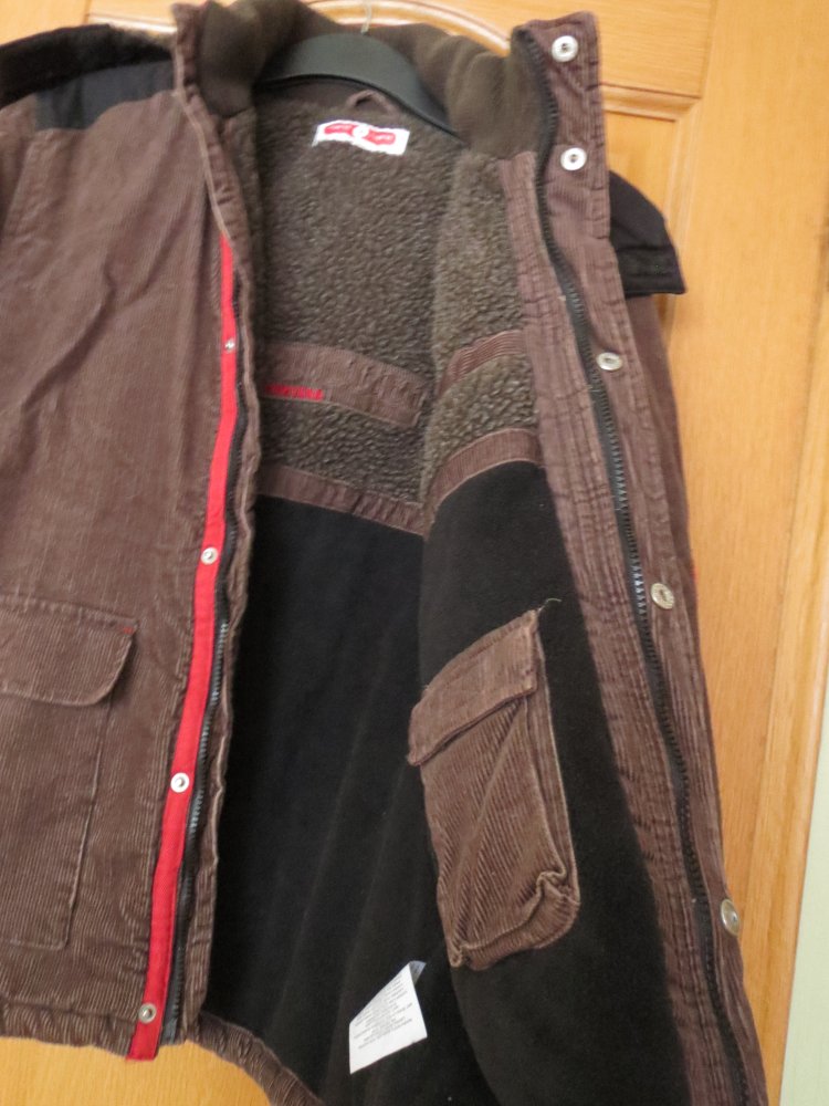  Winterjacke mit Kapuze, Gr.176, braun, Cord