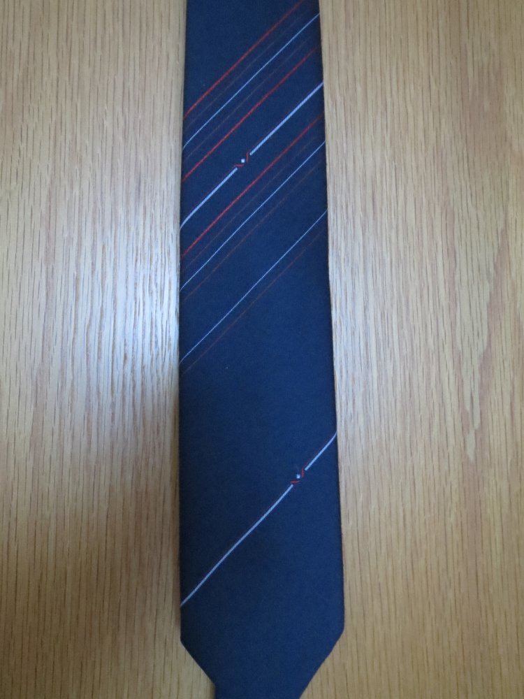 Krawatte, Trevira, dunkelblau, gestreift