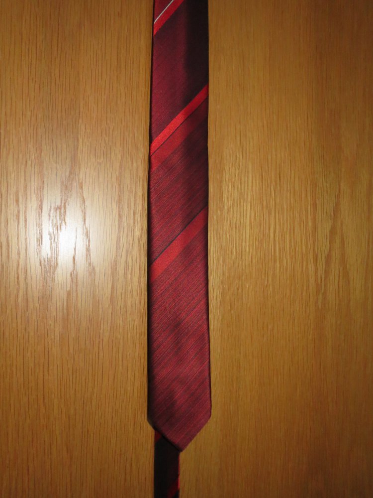 Krawatte, Trevira, rot, gestreift