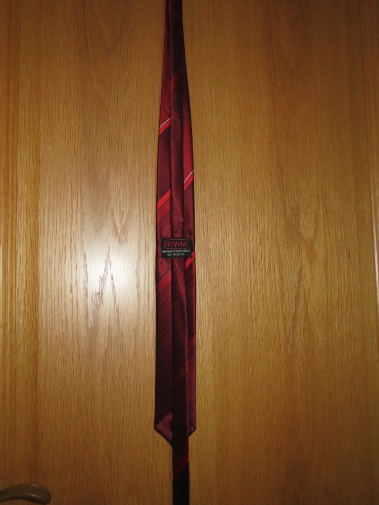 Krawatte, Trevira, rot, gestreift