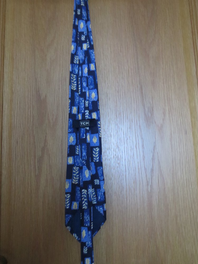 Krawatte, blau mit Muster, TCM