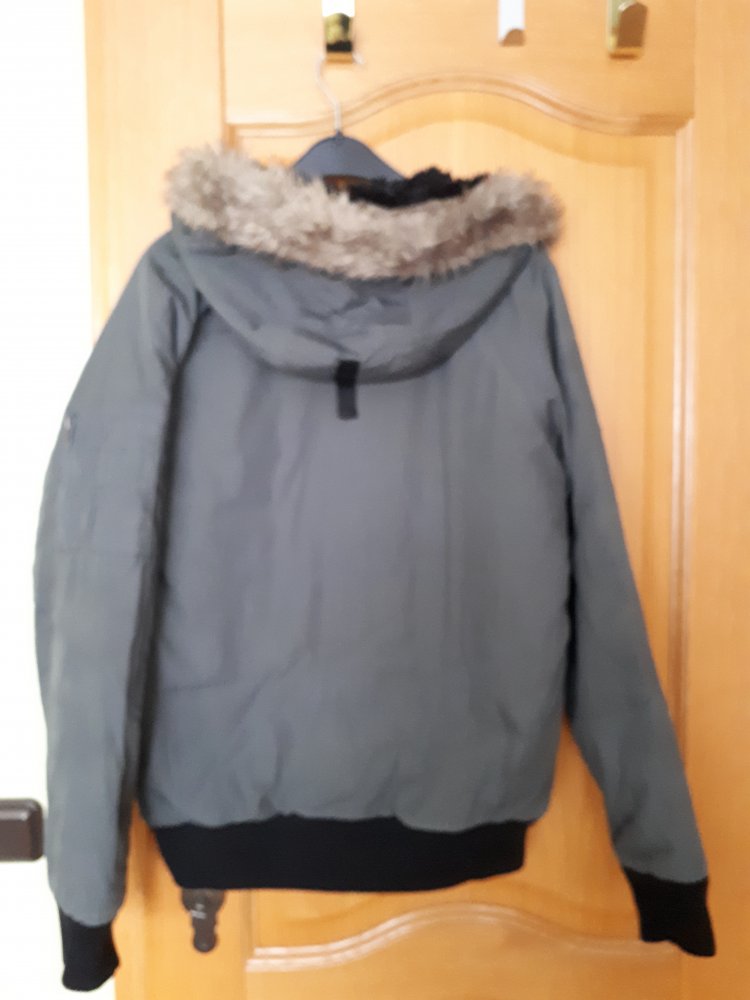 Jacke, Gr.S, kurz, grün, Kapuze