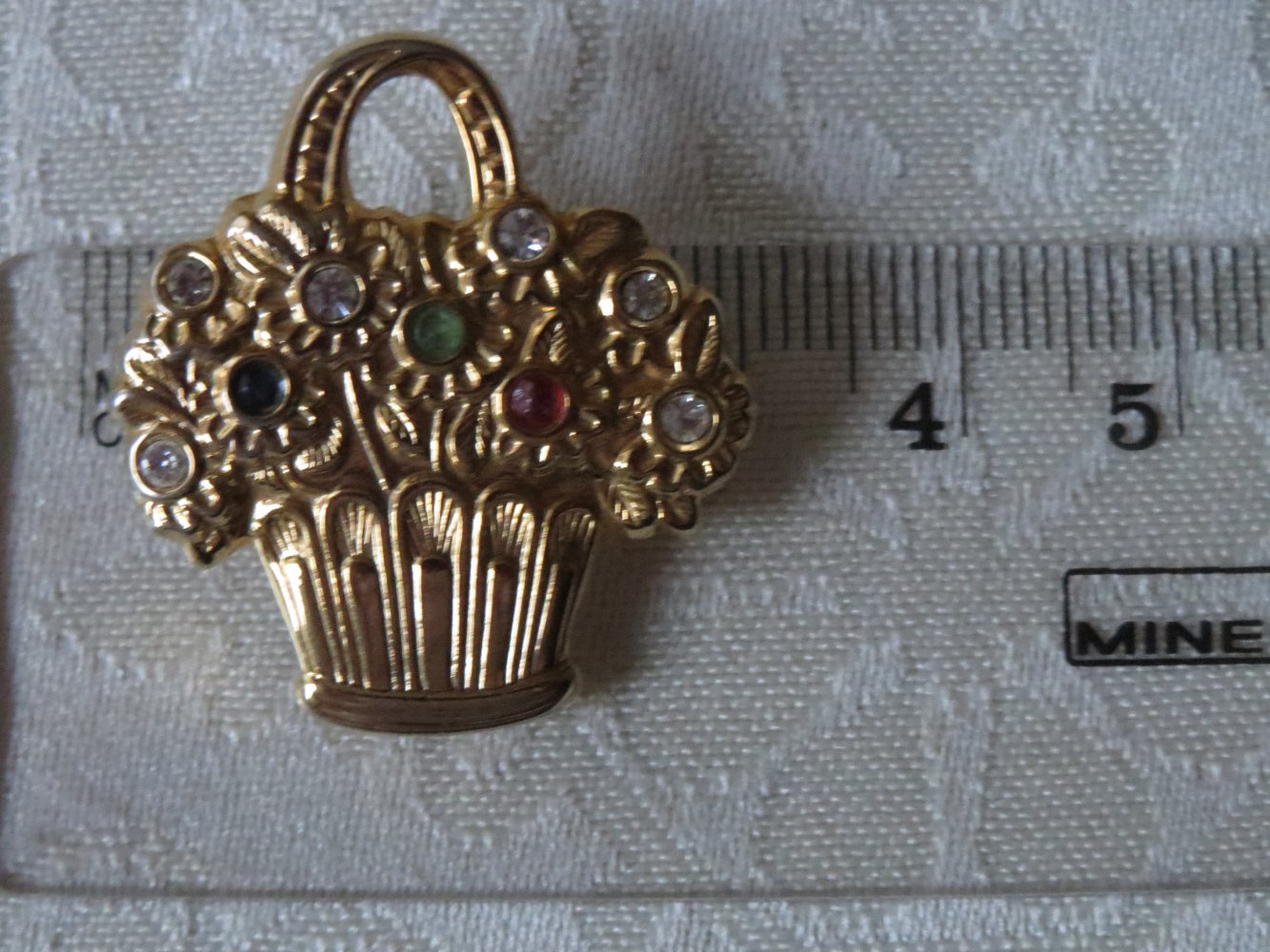 Brosche, Vintage, Körbchen