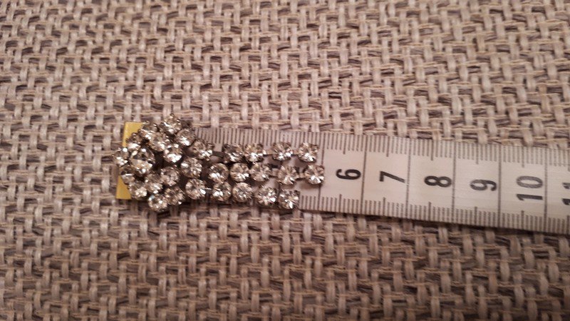 Brosche, Vinage, Strasssteine