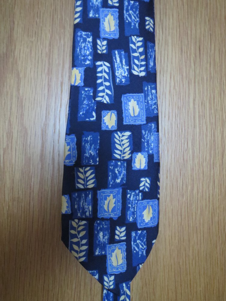 Krawatte, blau mit Muster, TCM