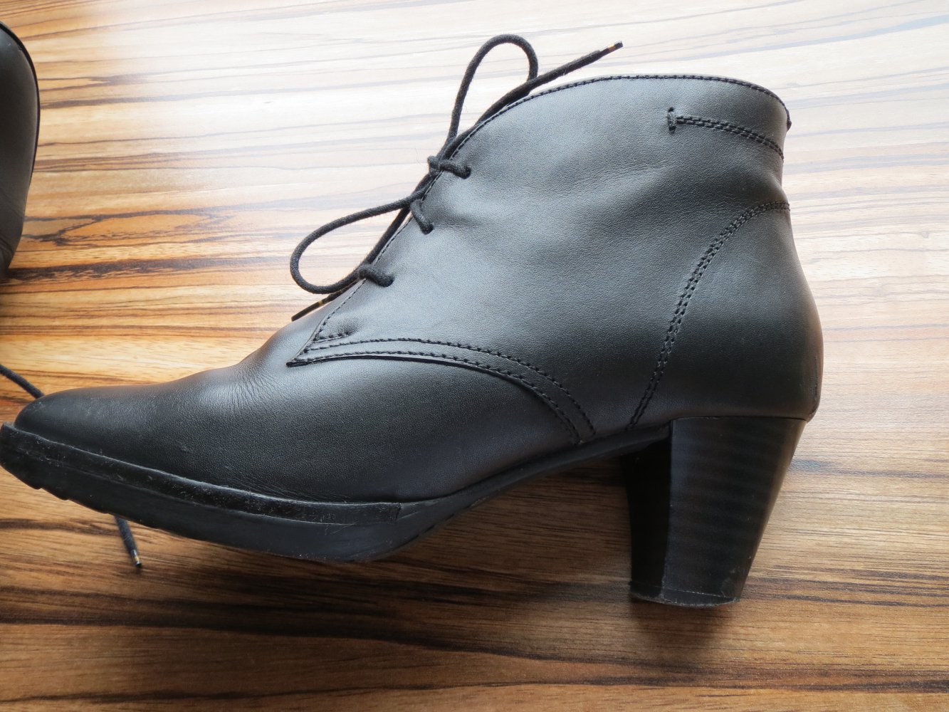 Schnür-Stiefelette, Gr.37, schwarz