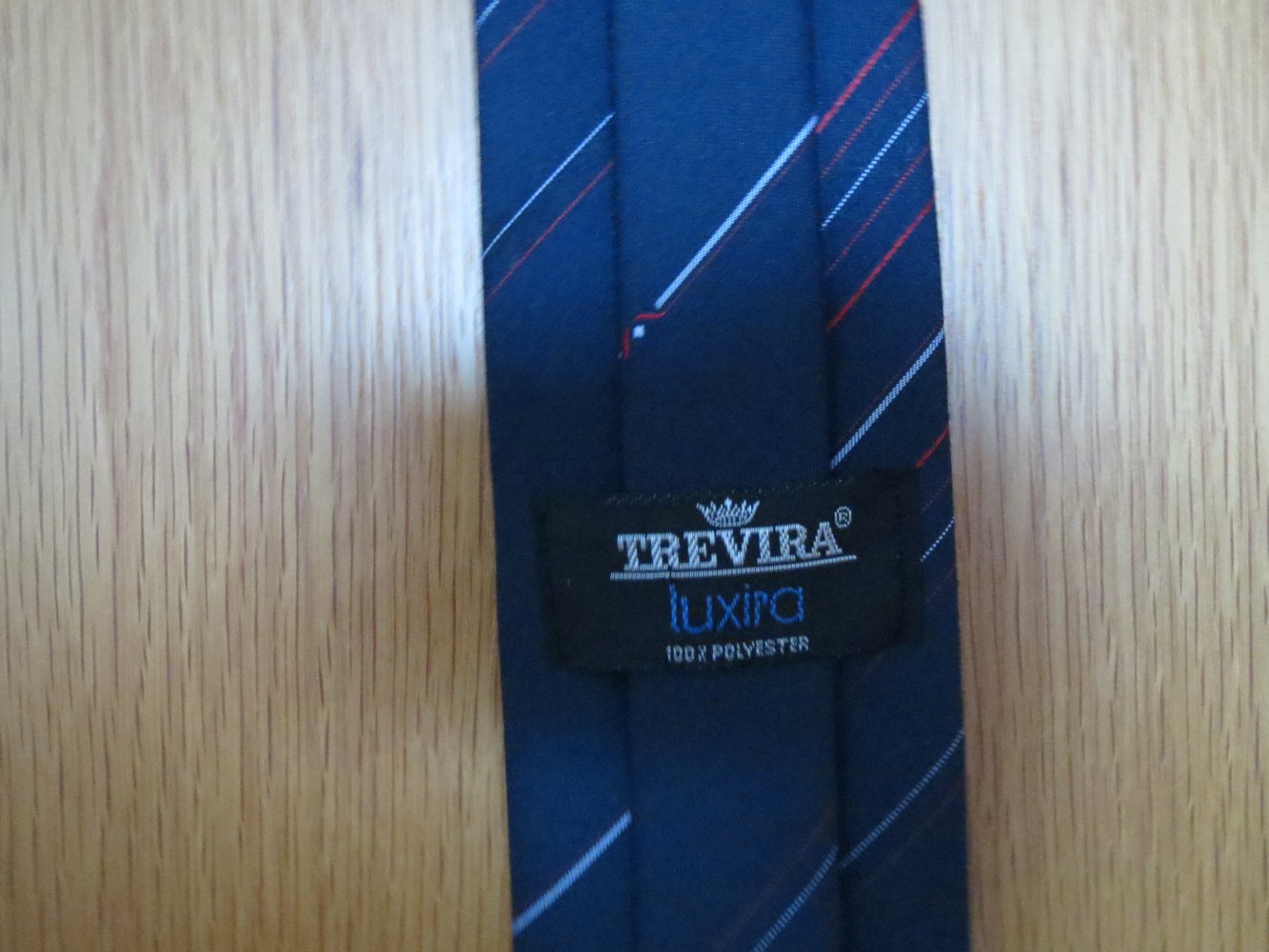 Krawatte, Trevira, dunkelblau, gestreift