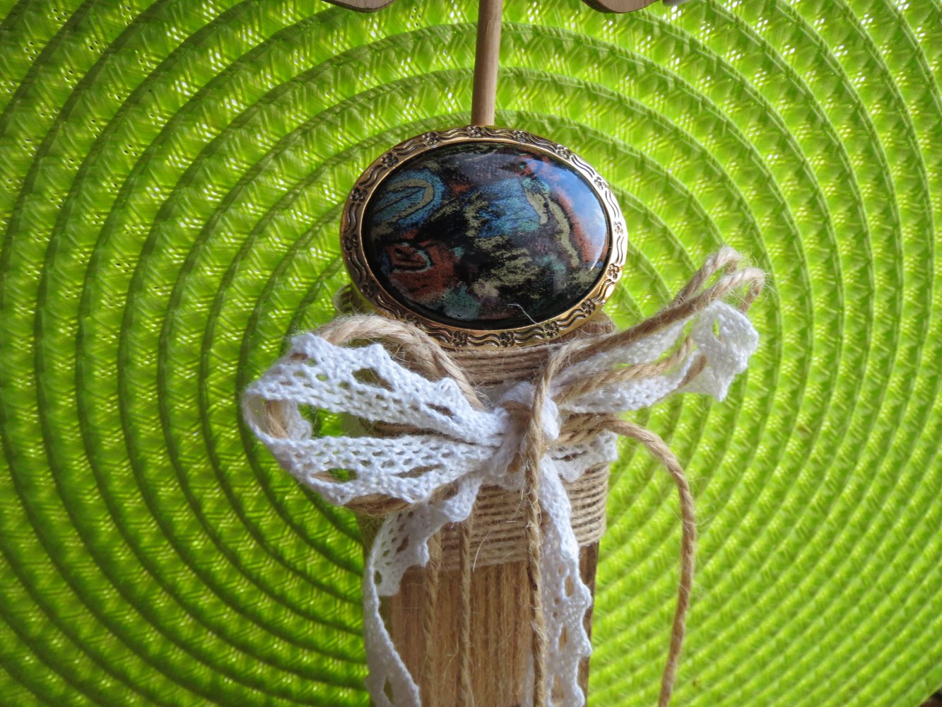 Brosche, Vintage, oval