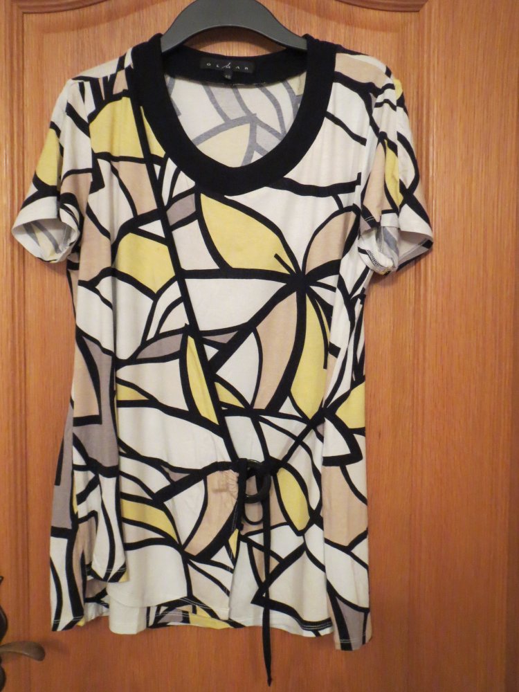 2-Teiler Bluse und Rock, Gr.42/44, bunt