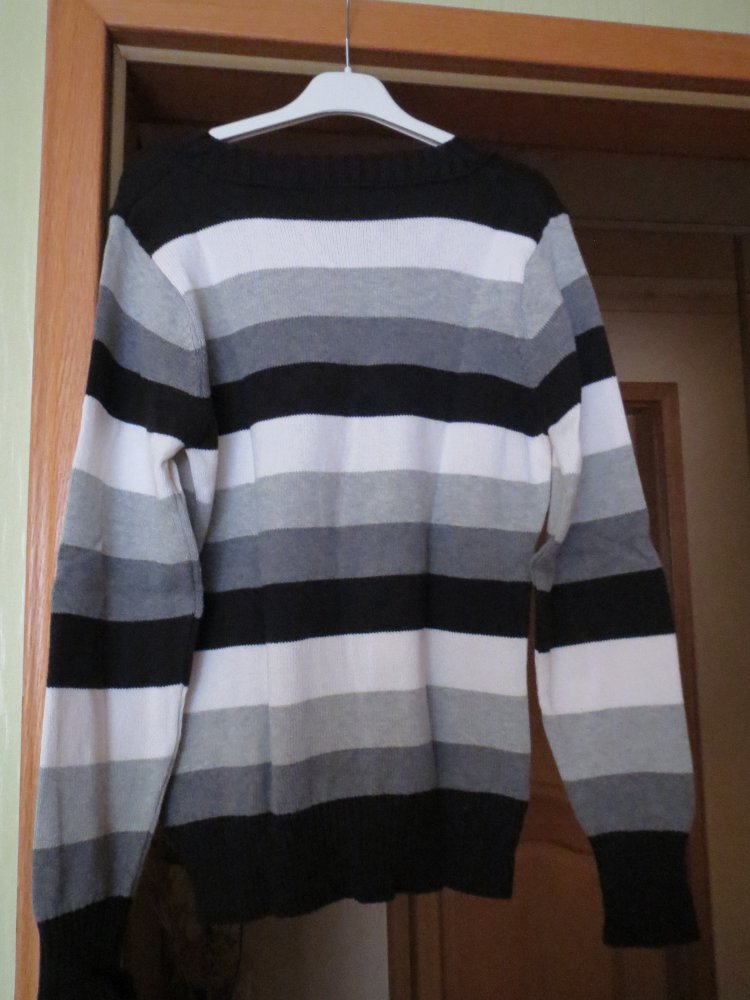 Pullover, Gr.M, gestreift, V-Ausschnitt